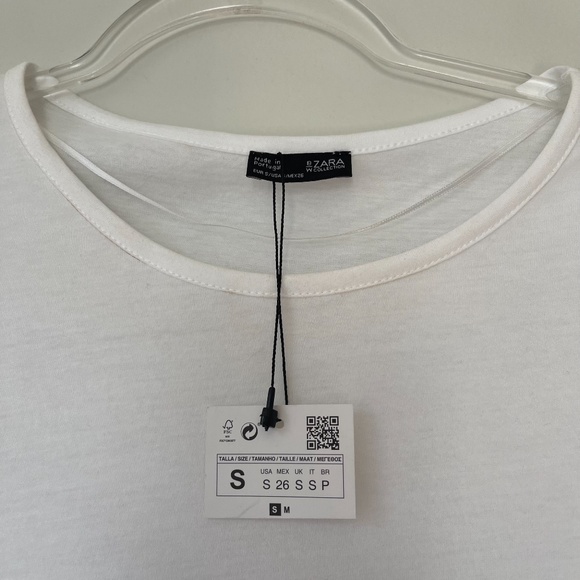 Zara Black White Collection Down Town T-Shirt Sz S‎ NWT - Picture 3 of 8